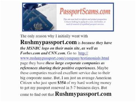 RushMyPassport is the reputable leader in expedited passport services, dedicated to delivering efficient and reliable passport solutions to travelers across the United States. . Rushmypassport scam